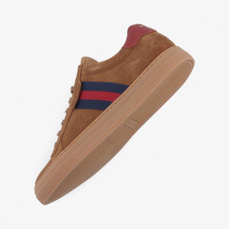 SPARK GANG M - SUEDE/STRAP - WHISKY/MIDNIGHT BLUE